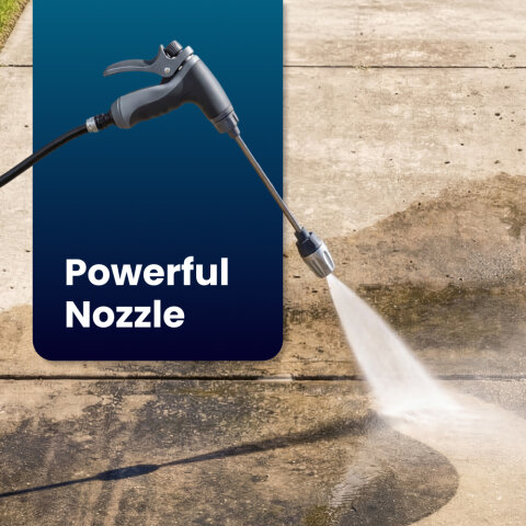 Jetterix nozzle cleaning a concrete surface